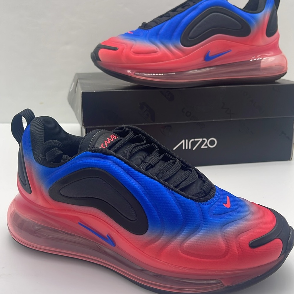 Nike WMNS NIKE AIR MAX 720
BLACK/RACER BLUE-FLASH CRIMSON
AQ3196 013 Sneakers - Picture 14 of 16